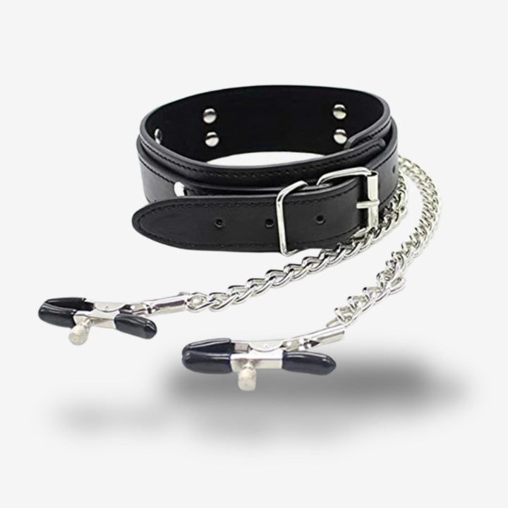 Collier + pinces <br> Tension combinée | Orgasme extrême
