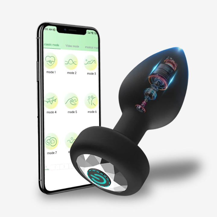 Plug anal vibrant connecté <br> Application mobile | Vibration sur mesure