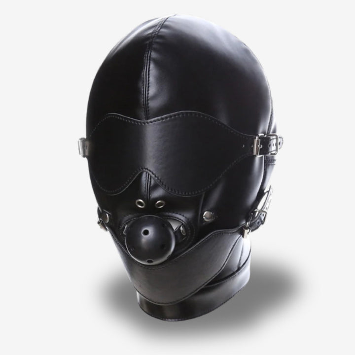 Cagoule avec gagball <br> Look intense | Tension érotique