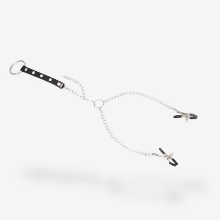 Pince téton chaîne <br> Pression ajustable | Stimulation dominée