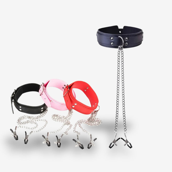 Collier + pinces <br> Tension combinée | Orgasme extrême