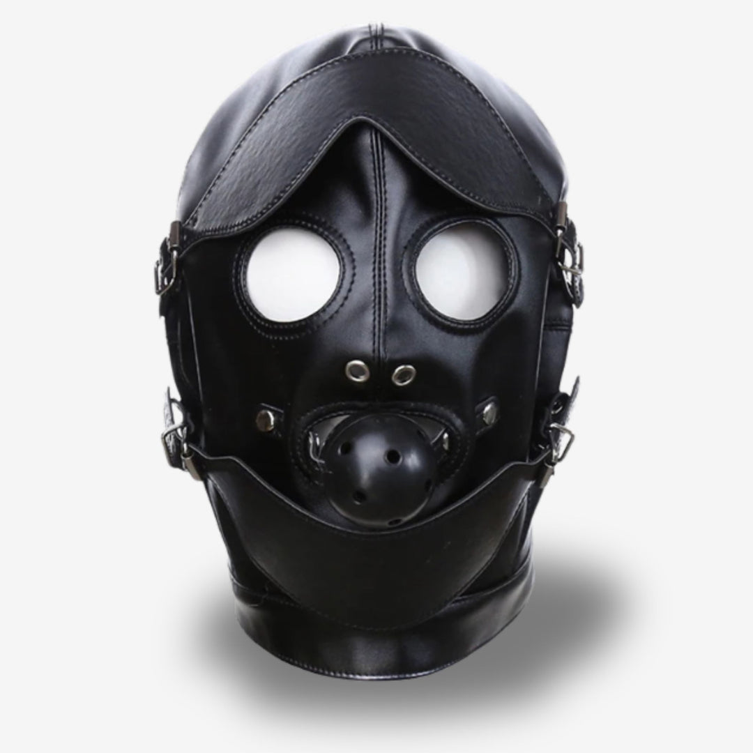 Cagoule avec gagball <br> Look intense | Tension érotique
