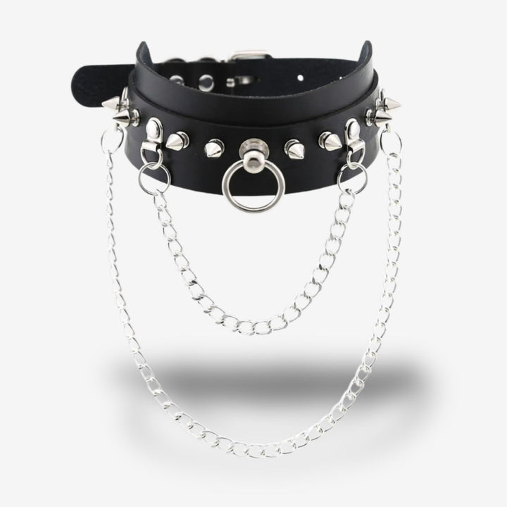 Collier BDSM <br> Chaînes croisées | Style affirmé
