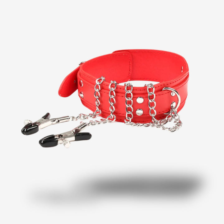 Collier + pinces <br> Tension combinée | Orgasme extrême