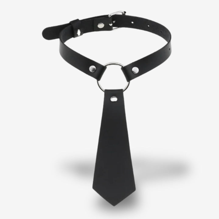 Collier avec cravate <br> Soumission chic | Détail symbolique